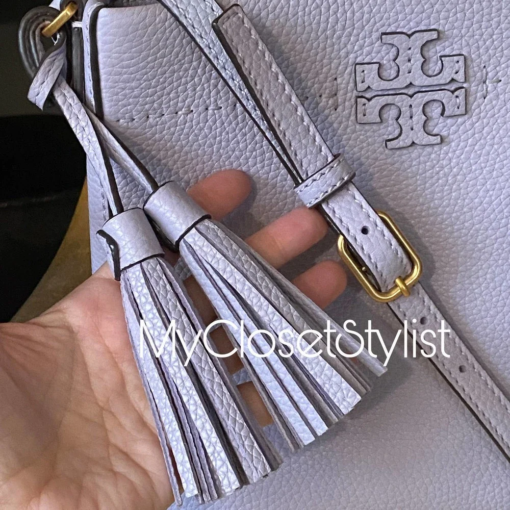 TORY BURCH McGraw Pale Violet Crossbody Purse! New UNICORN RARE